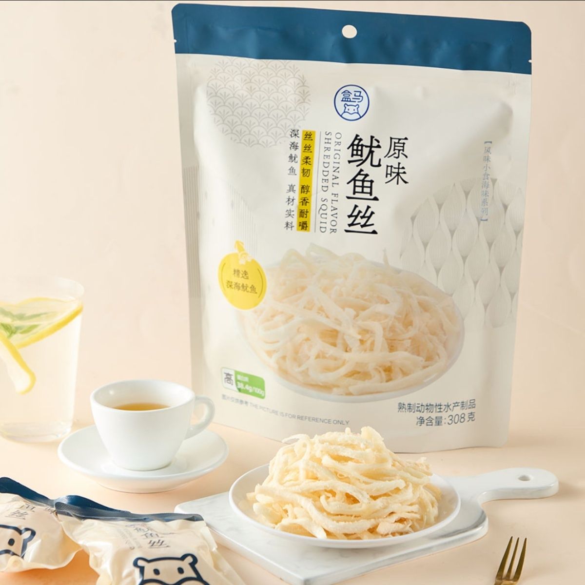 盒马代购原味鱿鱼丝308g独立装
