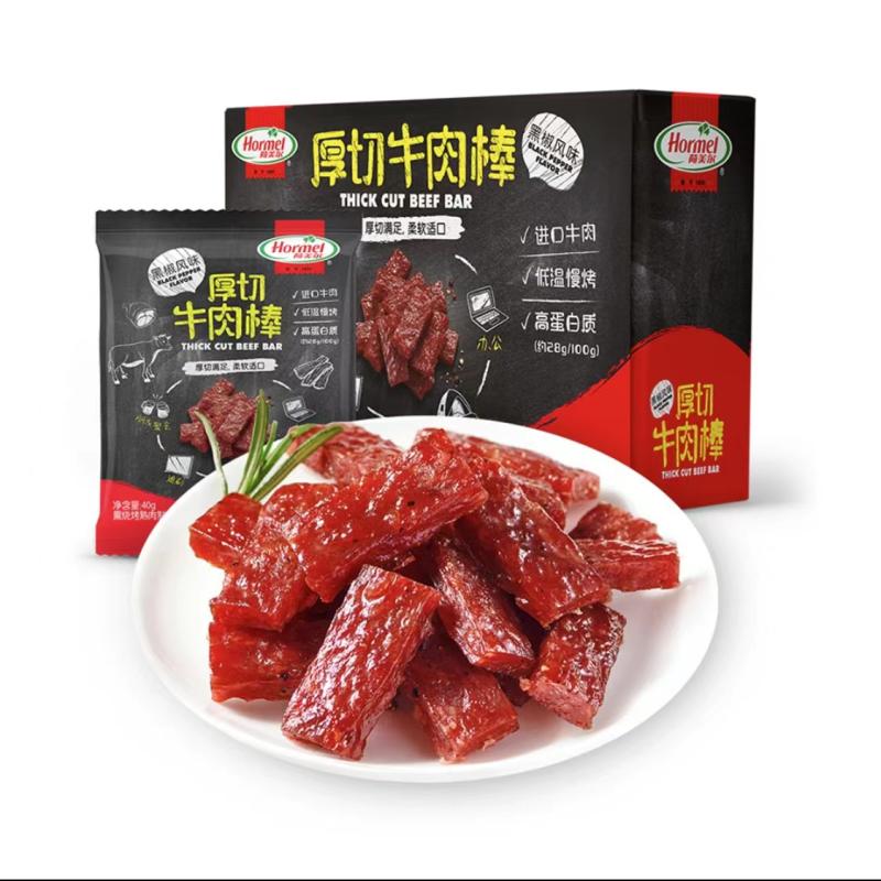 盒马X代购 Hormel/荷美尔 厚切牛肉棒（黑椒风味）40g*10口感鲜嫩