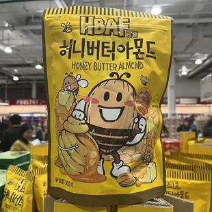 开市客代购 HBAF芭蜂蜂蜜黄油味扁桃仁500g粒粒饱满酥香绵甜美味