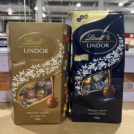 开市客代购 瑞士莲Lindor瑞士莲软心精选巧克力900g黑巧克力688g