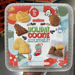 开市客代购圣诞节日饼干礼盒装600g节日限定多种趣味圣诞造型饼干