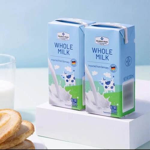 会员够灭菌乳全脂牛奶德国脱脂奶