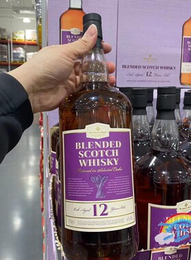 会员甄选英国进口MM 12年苏格兰调配威士忌1.75L大支装焦糖果脯香
