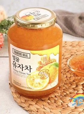 韩国进口 TRADERS DEAL 蜂蜜柚子茶 2kg瓶装 冲饮水果茶 柚子饮品