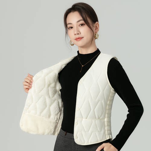 2025爆款推荐加绒加厚马甲女