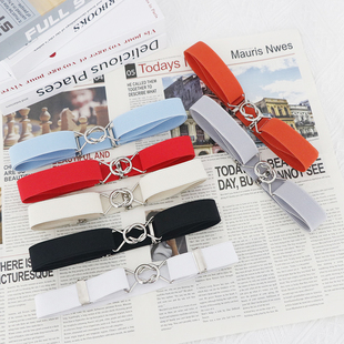 细腰带女松紧腰封2.5CM窄款 儿童学生校服腰带裙子外套收腰小皮带