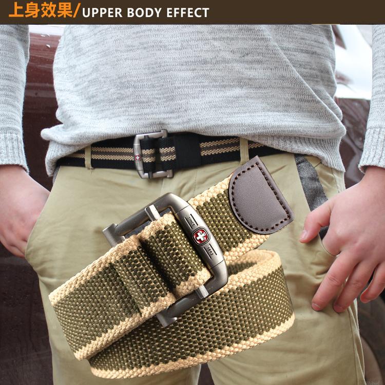 男士帆布腰带青年户外胖子加长