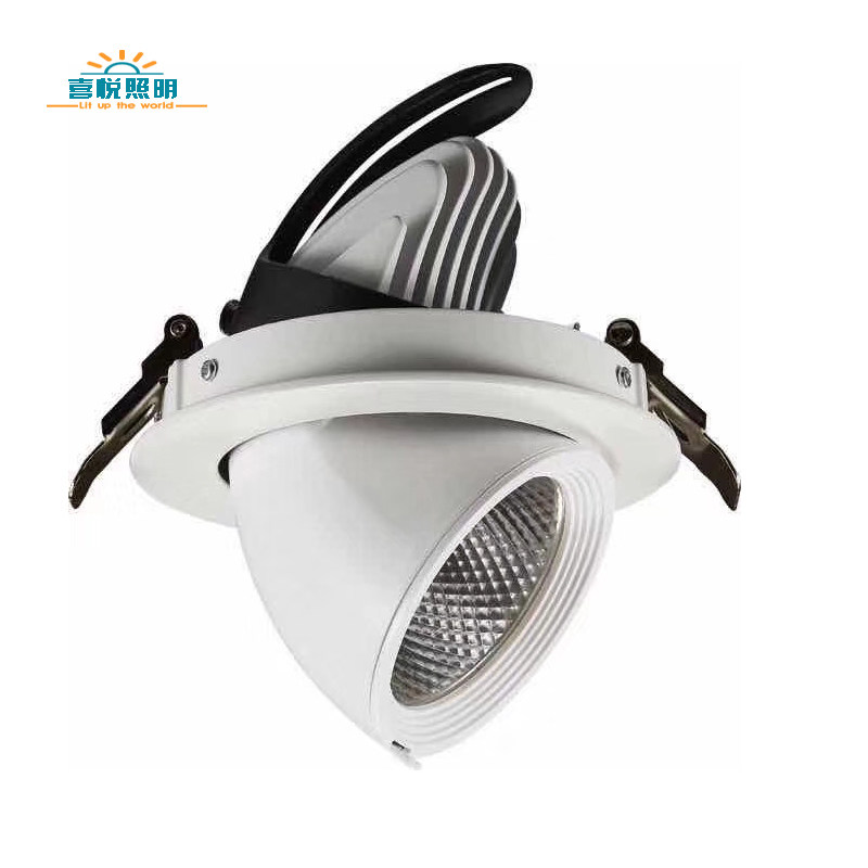 led象鼻灯嵌入式暗装天花射灯服装店客厅展厅酒店照画专用