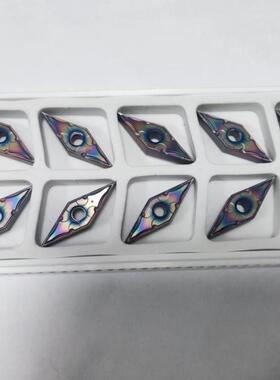 35度菱形数控刀片VNMG160402七彩R0.2精磨刀粒R0.1通用VNMG160401