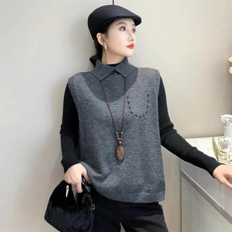 韩版秋冬宽松慵懒风毛衣衫
