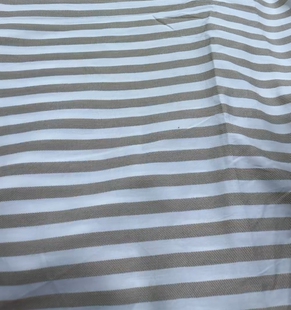 3米白底条纹棉绸布料亲肤百搭