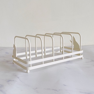 *AAlisasa*日系猫咪厨房铁艺归置架盘子沥水置物架家庭整理收纳架