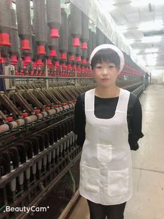 纺织厂围裙帽子挡车工白色花衣袋不粘毛透气食品织布食堂饭单围腰