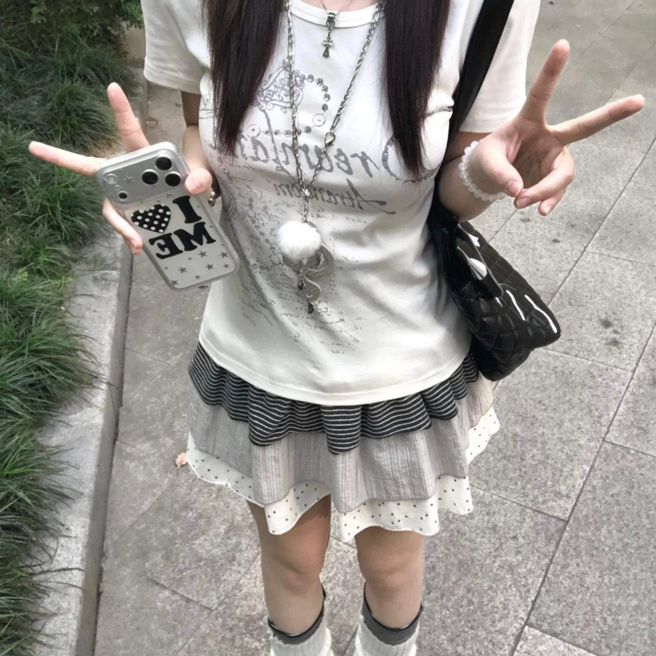 韩系轻亚梦境印花短袖T恤女2026新款夏季修身显瘦y2k千禧辣妹上衣