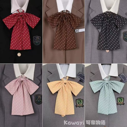 大可爱【大大波点长柄】少女软妹校供领花jk制服领结学生学院配饰