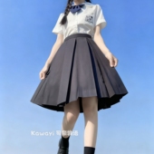 TR面料 新款 55CM 正统箱褶裙48 JK制服高腰中长裙 JK十箱褶裙