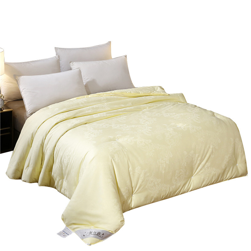 全棉金提花蚕丝被100%桑蚕丝春秋冬被芯空调被夏凉被二合一子母被