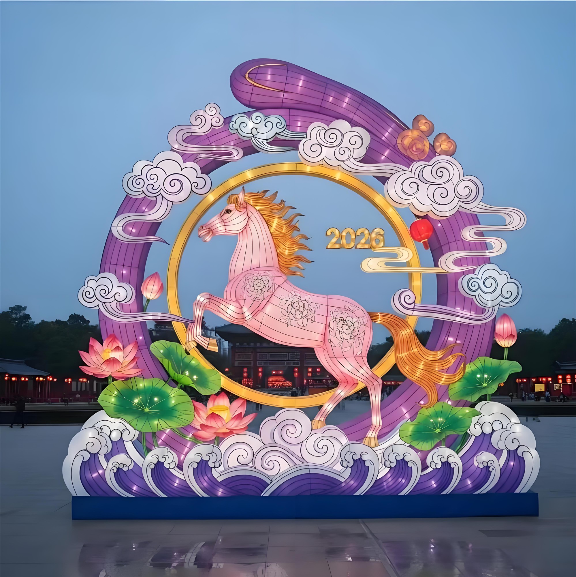 户外大型节日花灯造型亮化定制装饰灯会元旦春节公园广场灯光亮化