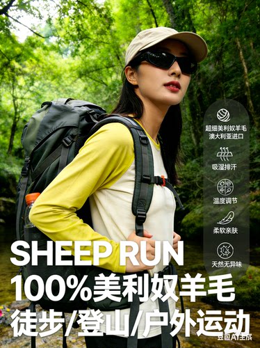 美利奴羊毛速干保暖户外打底衫