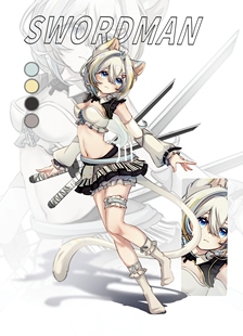 oc立绘约稿人设立牌人物绘画稿件动漫少女原创