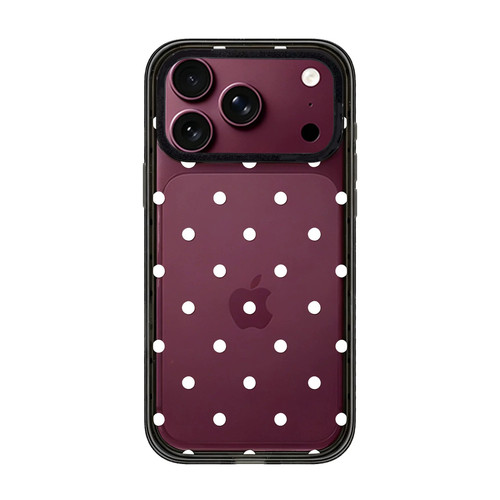 【韩国代购】勃艮第红樱桃红酒红白色波点适用iphone18/17promx手机壳苹果16/15pro外壳苹果14/13磁吸Magsafe