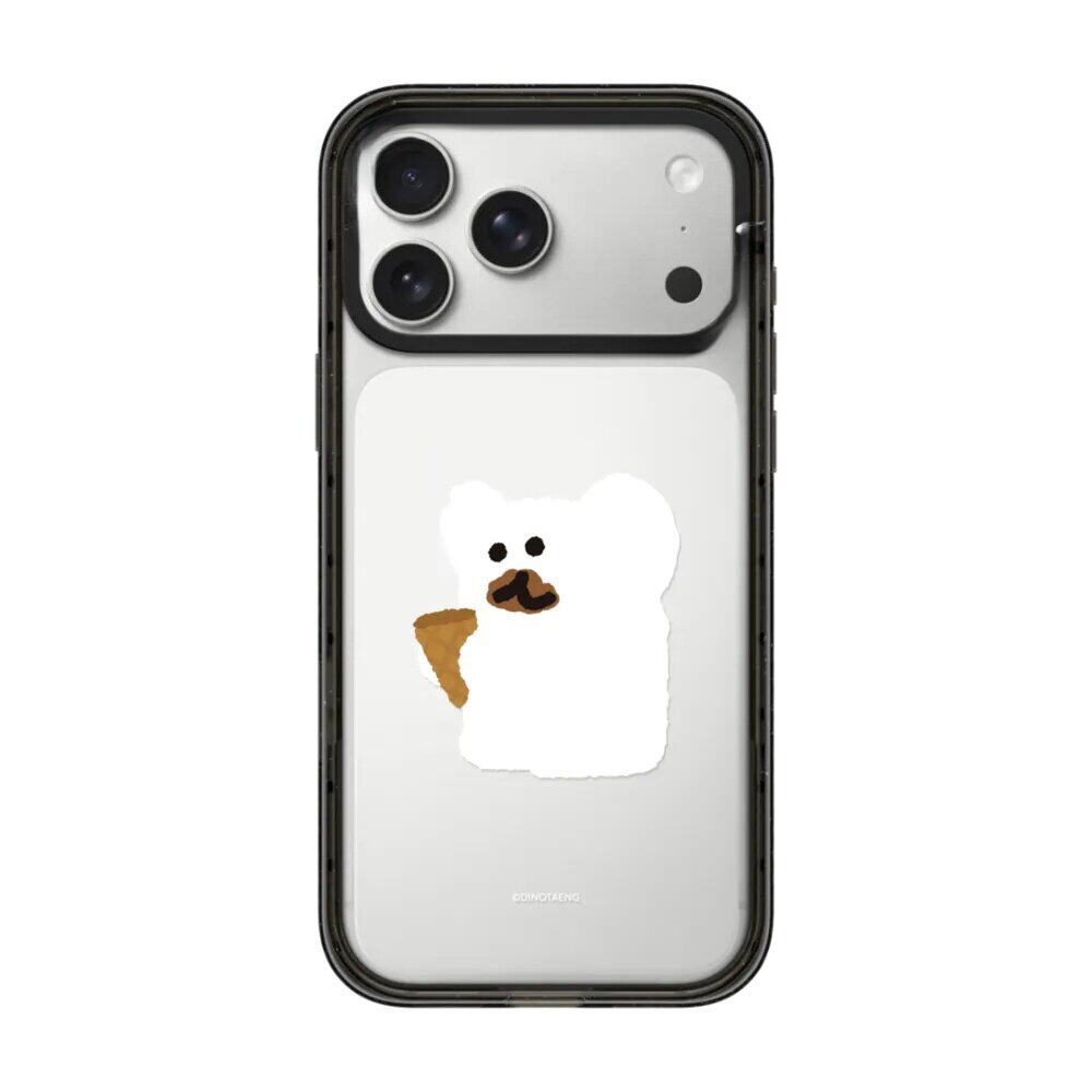 【韩国代购】新款一只白色柿子熊手机壳适用苹果17/16promax保护套iphone15/14pro/plus防摔13/12磁吸Magsafe