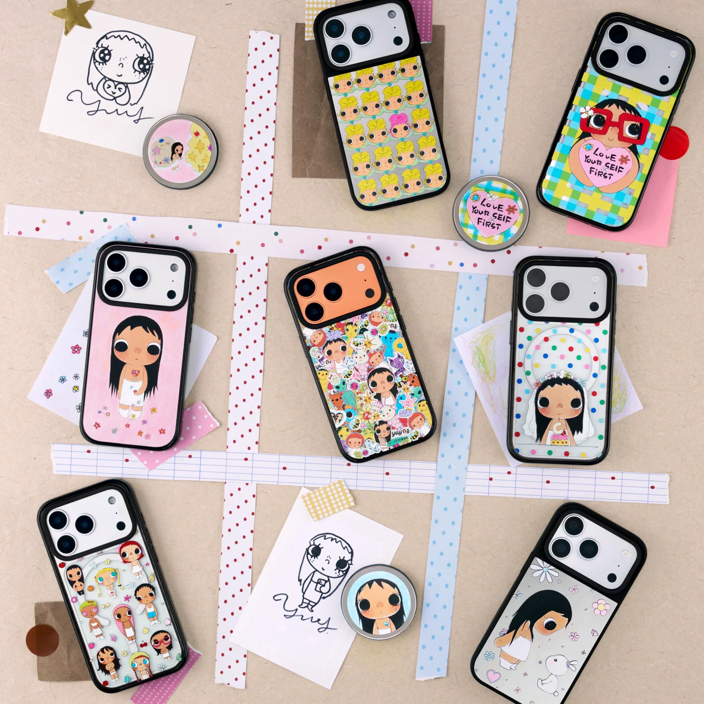 【韩国代购】新款小玉yuy和朋友们适用苹果17手机壳iphone16/15/14promax/pro/plus透明外壳苹果13/12磁吸ins