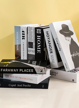 假书摆件创意英文仿真书装饰摆设北欧道具书家居酒店软装饰品