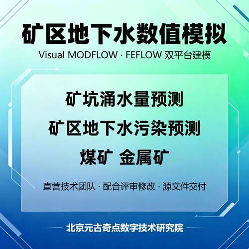 矿山地下水 矿坑涌水量预测 MODFLOW FEFLOW 矿区地下水数值模拟