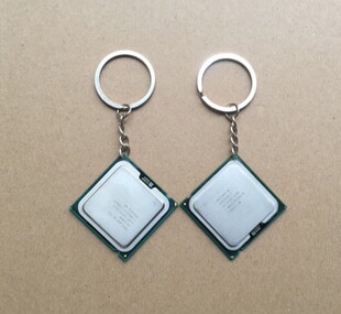 775 Intel cpu钥匙扣 钥匙圈挂件 图拉丁吧 CPU钥匙环卡吧 包邮