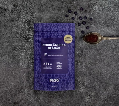 蓝莓粉瑞典PLOG野生蓝莓越橘粉花青素护目膳食纤维100%瑞典蓝莓