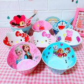 卡通环保密胺儿童碗餐具套装 家用宝宝碗婴儿辅食吃饭碗勺子防摔防