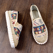 男款 老北京布鞋 透气软底手工耐磨工作亚麻一脚蹬休闲轻便 新款 夏季