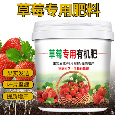草莓专用有机肥全营养易吸收颗粒缓释型肥料增收丰产不烧根四季