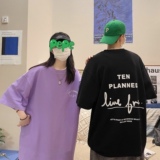 22夏季新款纯棉宽松情侣印花中性休闲港风短袖半袖Z08-P2838，男装T恤，星座805 (原301D-3)