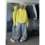 高级感实体店品质460克重磅明黄色慵懒卫衣男春秋连帽衫W099特50，男装卫衣，星座805 (原301D-3)