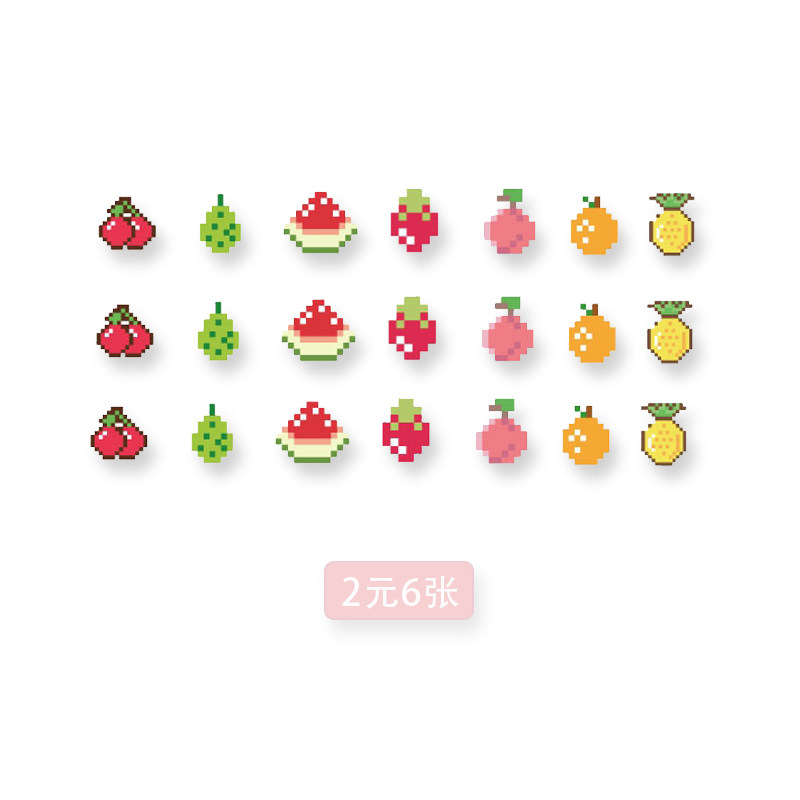 水果纹身贴小图案网红防水女卡通可爱彩色手指小清新贴纸2元6张