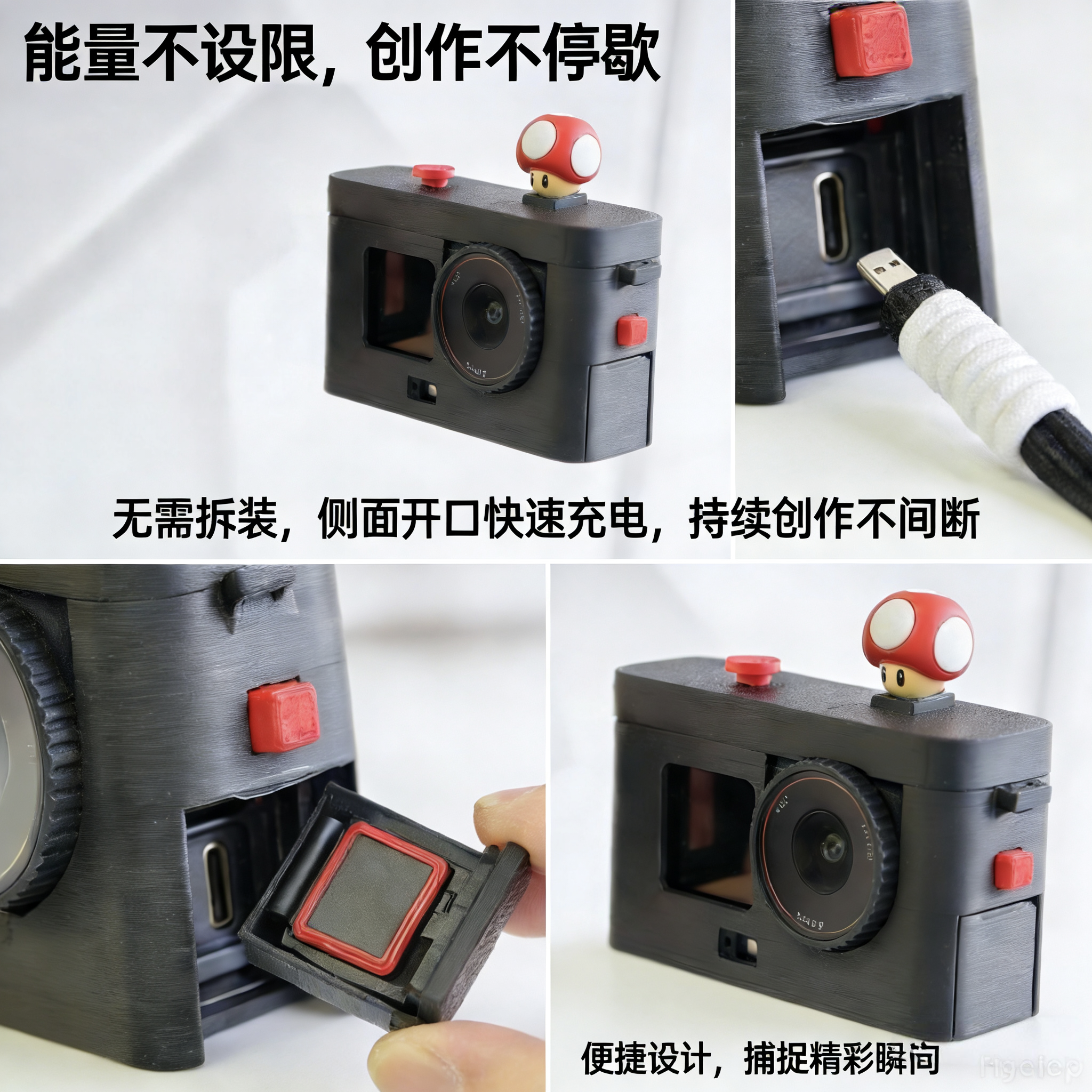 ACTION3/4/5/6复古相机壳 富士 一秒变微单 纸头哥复古相机壳,3C数码配件,其它配件,淘宝优惠券,粉丝福利购,淘宝优惠卷