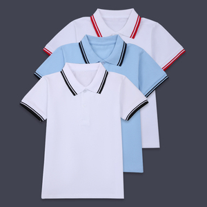 夏装纯棉T恤中学生校服班服POLO