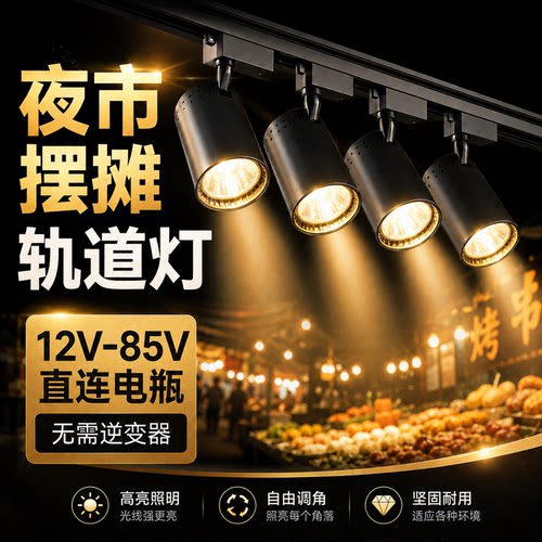 12V85伏低压电瓶直流轨道射灯
