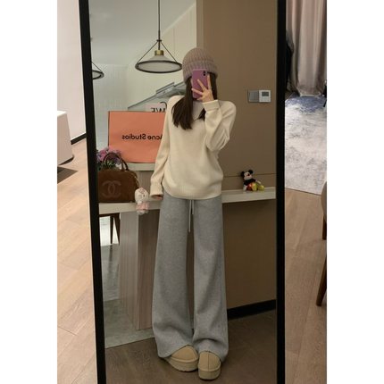 VASSE 品质基础挂 软乎乎全羊毛百搭圆领套头基本款显瘦毛衣上衣