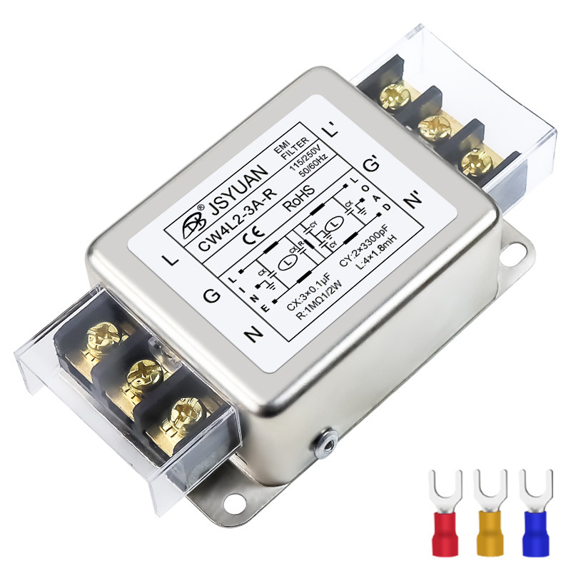 ตัวกรองไฟฟ้ากระแสสลับแบบเฟสเดียว สองระดับ รุ่น CW4L2-20A-SR 10A20A/30A-RG ชนิดรางต่อสาย