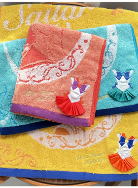 新品出口日本外贸余单全棉全棉双面毛圈刺绣可爱无荧光剂毛巾面巾