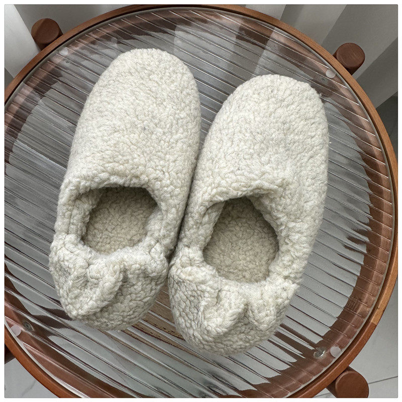 出口日本外贸余单冬季地板静音软底柔软羊毛混纺包跟拖室内家居鞋,居家布艺,居家棉拖/棉鞋,淘宝优惠券,粉丝福利购,淘宝优惠卷