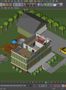 C4D红旗飘扬布料动画标准渲染磁铁贴图学习交流参考2024A-30