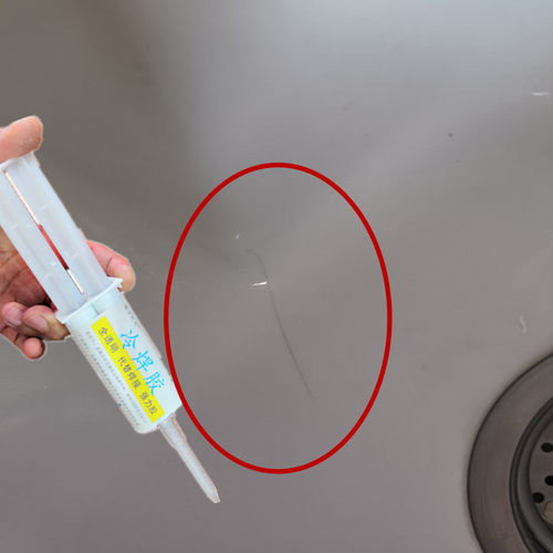 陶瓷洗手盆裂了漏水修补胶水面盆
