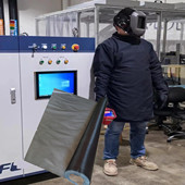 防四类激光专用布激光清洗焊接遮光布耐高温防火阻燃防蓝光加厚布