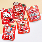 Sanrio正版 三丽鸥新年凯蒂猫红色儿童发夹BB夹刘海碎发夹边夹发饰