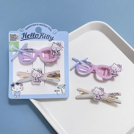 三丽鸥正版HelloKitty发夹凯蒂猫库洛米少女心刘海夹碎发夹发卡