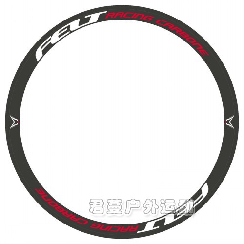 FELT RACING CARBONE公路车轮组贴纸 自行车碳刀圈 贴纸 2个轮子